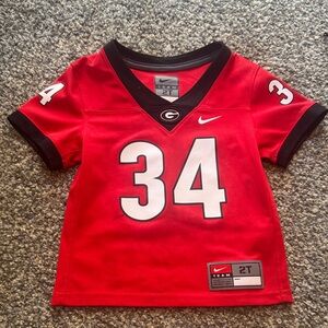 Nike Kids' Red UGA Georgia Bulldogs #34 Football Jersey - 2T